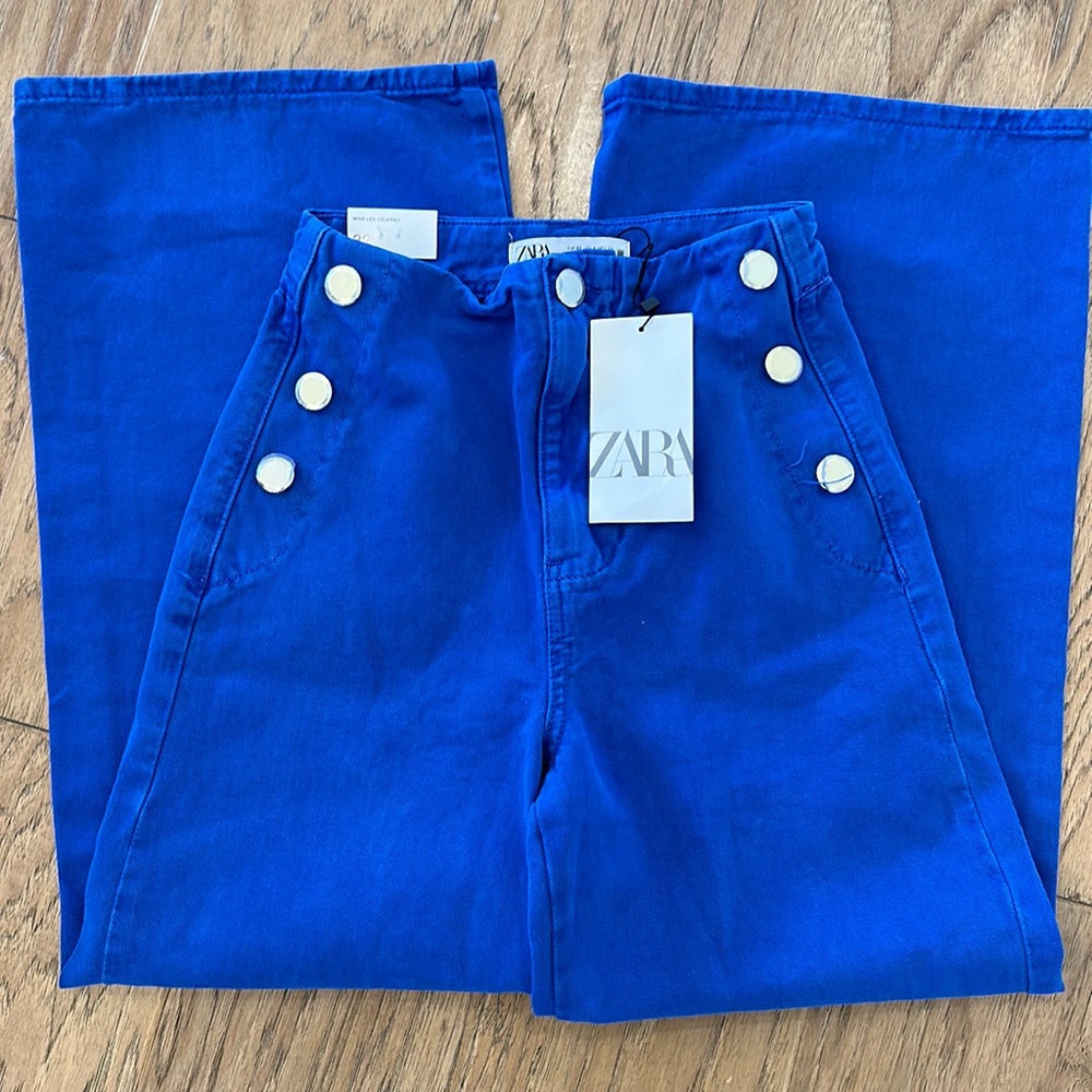 Wide leg Royal Blue Denim